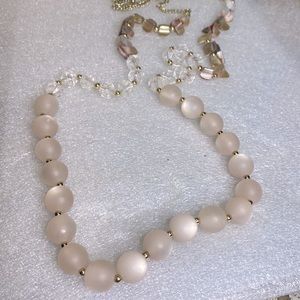 Liz Claiborne pink beaded necklace